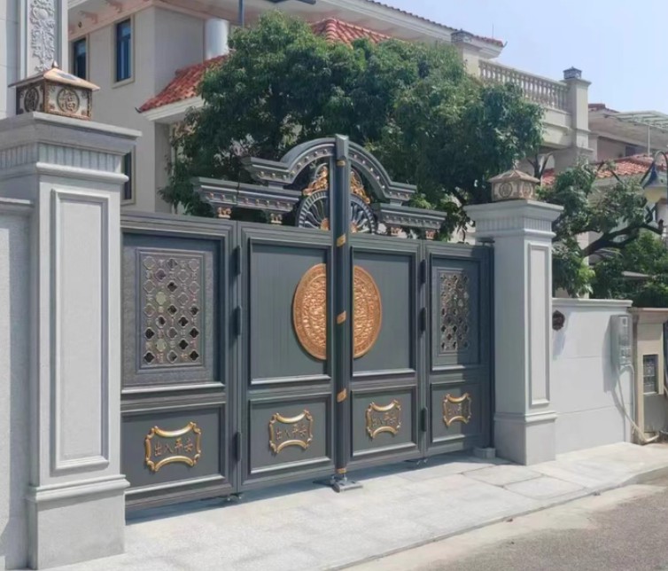 上海高档别墅花园铝艺大门