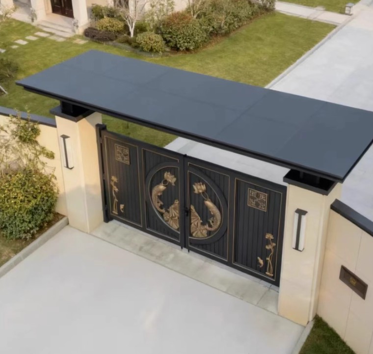 中式高档花园大门安装成功案例